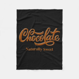 Chocolate Naturally Sweet Tee Proud-black Woman  Fleece Blanket