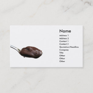 Chocolate on Spoon Business Card