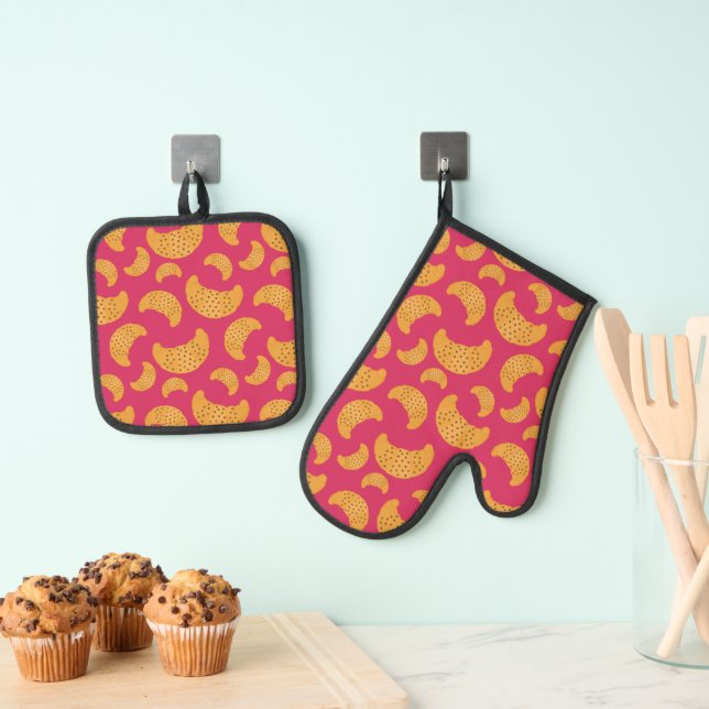 chocolate oven mitt & pot holder set (Insitu(Hanging))