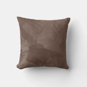 Chocolate Paintbrush Strokes Pillow