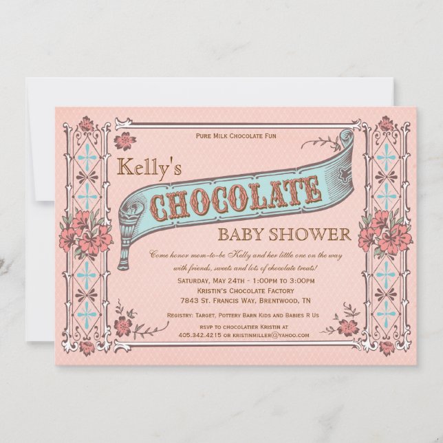 Chocolate Party Baby Shower Invitation (Front)