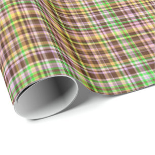 Chocolate Pastels Plaid 09-Gift Wrapping Paper