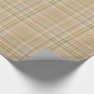 Chocolate Pastels Plaid 24-Gift Wrapping Paper