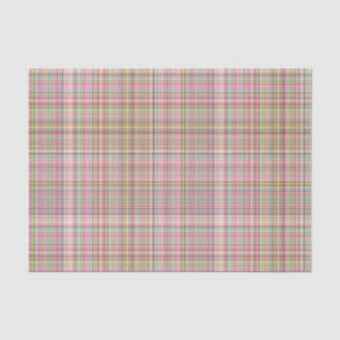 Chocolate Pastels Plaid 26-TISSUE WRAP PAPER
