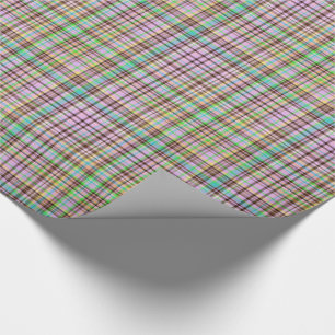 Chocolate Pastels Plaid 30-Gift Wrapping Paper