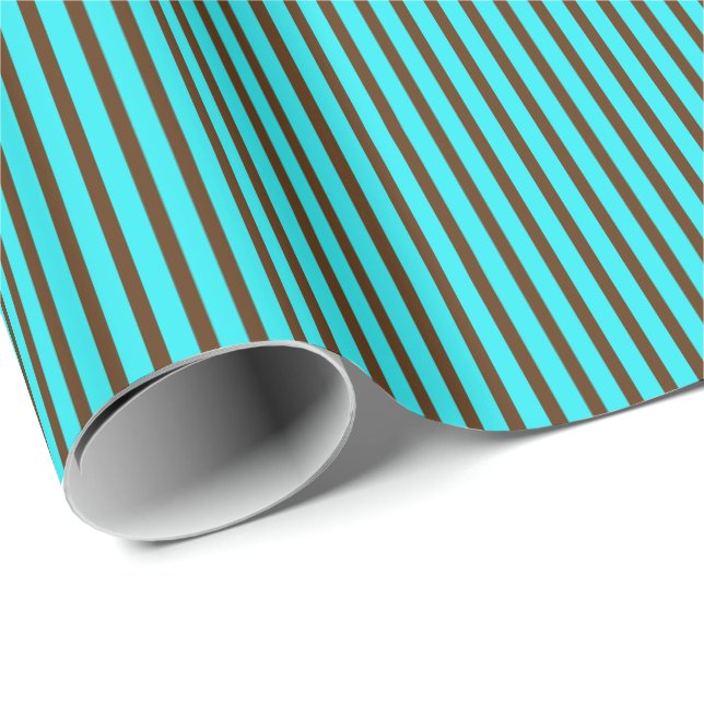 Chocolate Pastels Stripes 03-Gift Wrapping Paper (Roll Corner)