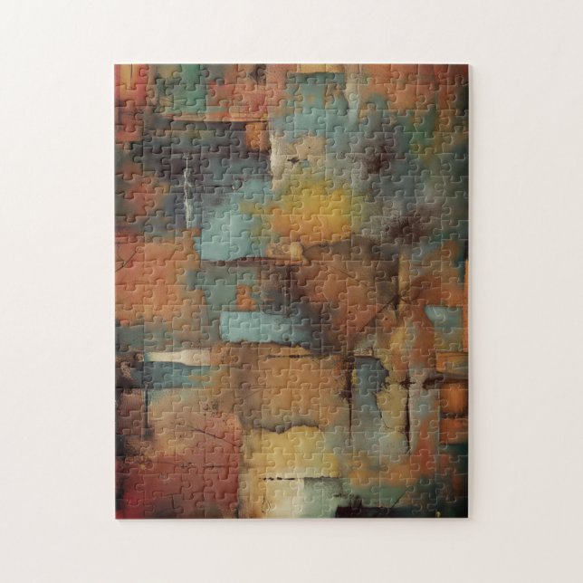 Chocolate Patchwork Abstract Jigsaw Puzzle (Vertical)