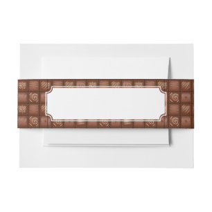 Chocolate Pattern Invitation Belly Band