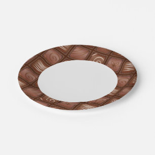 Chocolate Pattern Paper Plate