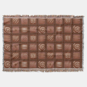 Chocolate Pattern Throw Blanket