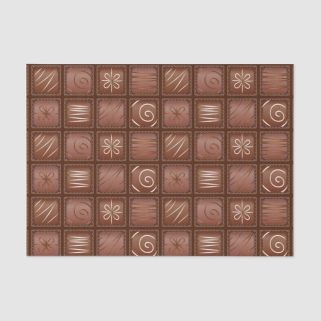 Chocolate Pattern Tissue Paper (Front)