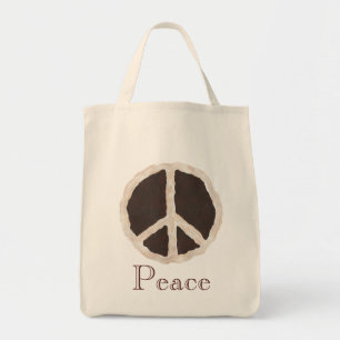 Chocolate Peace Pie Sign, Tote Bags