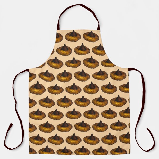 Chocolate Peanut Butter Blossoms Cooking Baking Apron (Front)