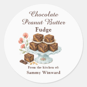 Chocolate Peanut Butter Fudge Gift Label