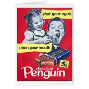 Chocolate Penguin Vintage Ad