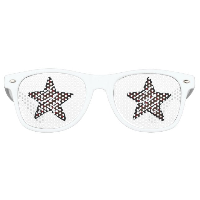 Chocolate Peppermint Star Christmas Holiday Cookie Retro Sunglasses (Front)