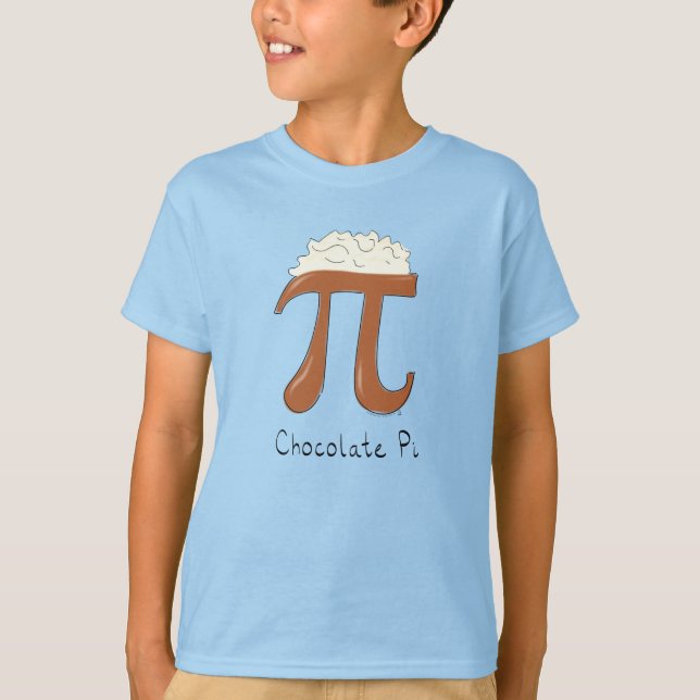 Chocolate Pi Cute Math Pi Day Kid's Boy's T-Shirt (Front)
