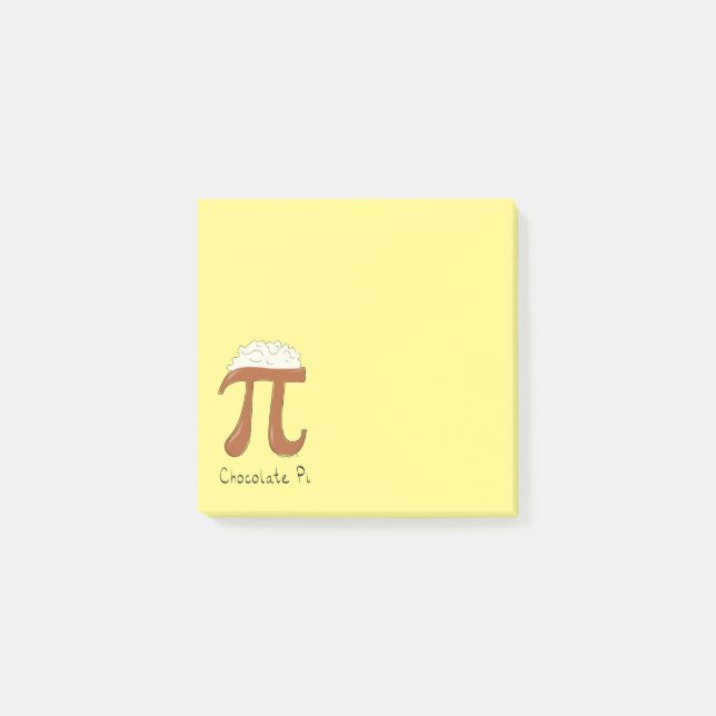 Chocolate Pi Cute Math Pi Day Notes (Front)