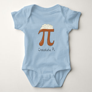 Chocolate Pi Day Symbol Math Teacher Funny Baby Bodysuit