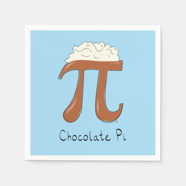 Chocolate Pi Day Symbol Math Teacher Funny Napkin (Front)