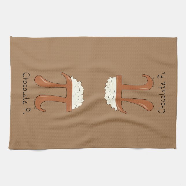 Chocolate Pi Math Cute Pie Baking Kitchen Towel (Horizontal)