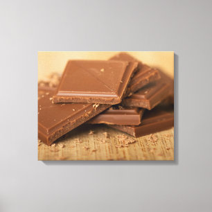 Chocolate pieces canvas print
