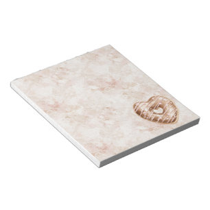 Chocolate Pink Heart Cookie Notepad