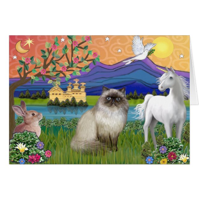 Chocolate Point Himalayan Cat  - Fantasy Land (Front Horizontal)