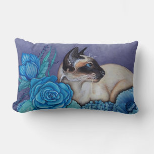Chocolate Point Siamese Cat Lumbar Cushion