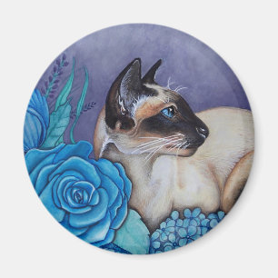 Chocolate Point Siamese Cat Magnet
