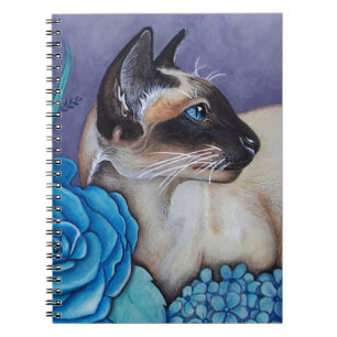 Chocolate Point Siamese Cat Spiral Notebook