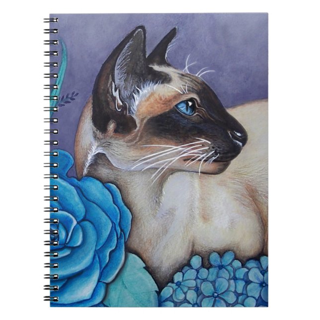 Chocolate Point Siamese Cat Spiral Notebook (Front)