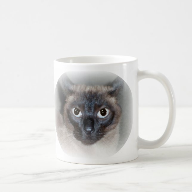 Chocolate Point SIAMESE- I don't do, MORNINGS! Coffee Mug (Right)