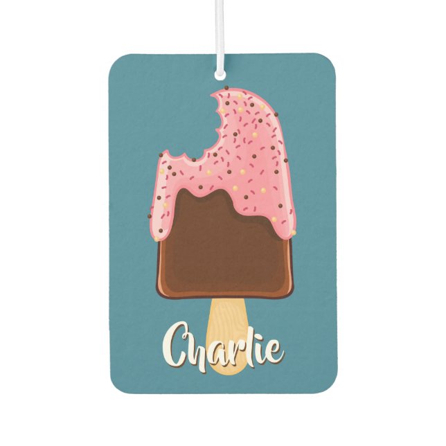 Chocolate Popsicle custom name car air freshner Freshener (Front)