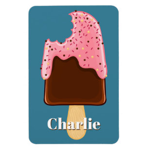 Chocolate Popsicle custom name & colour magnet