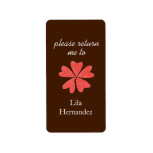 Chocolate & red bookplates label