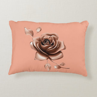 Chocolate Rose Glaze AI art Decorative Cushion