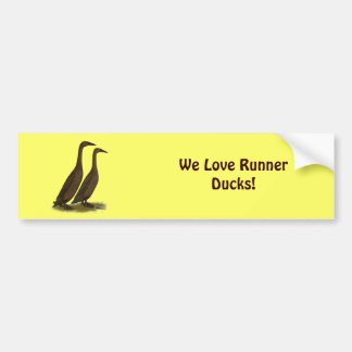 Chocolate Runner Ducks Bumper Sticker