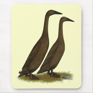 Chocolate Runner Ducks Mouse Pad