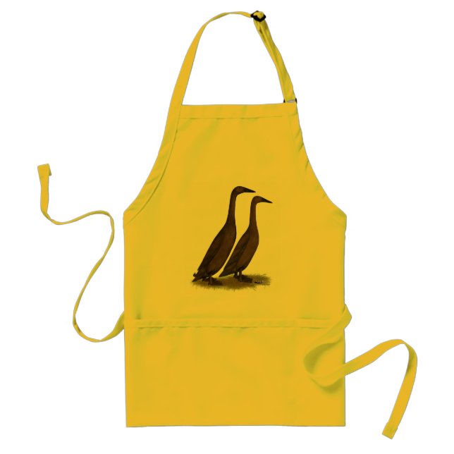Chocolate Runner Ducks Standard Apron (Front)