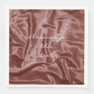 Chocolate Satin-Personalised-Dinner-Napkins Napkin