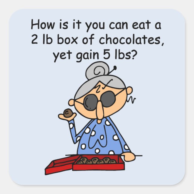 Chocolate Sense Square Sticker (Front)