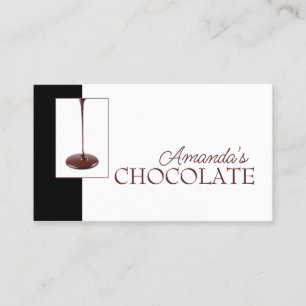 Chocolate Shop Chocolatier Black White Sweets Card