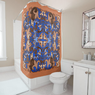 Chocolate Sky Shower Curtain