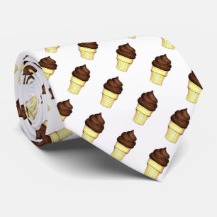 Chocolate Soft Serve Ice Cream Cone Foodie Tie