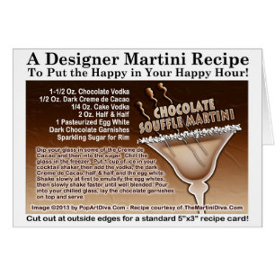 Chocolate Souffle Martini Recipe Card