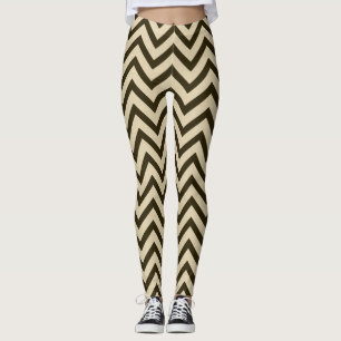 Chocolate Spice Moods Chevrons Leggings