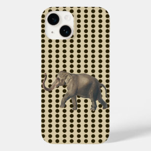 Chocolate Spice Moods Dots with Elephant Case-Mate iPhone 14 Case