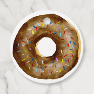 Chocolate Sprinkle Doughnut Baby Sprinkle Thank Yo Favour Tags