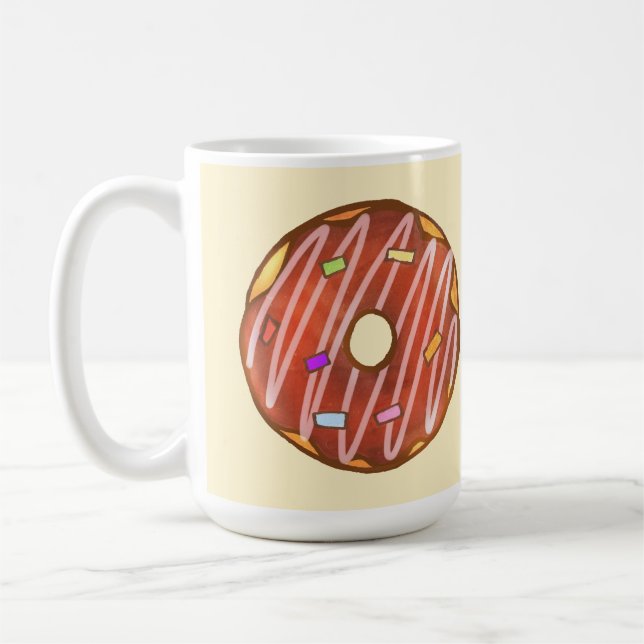 Chocolate Sprinkle doughnut Coffee Mug (Left)